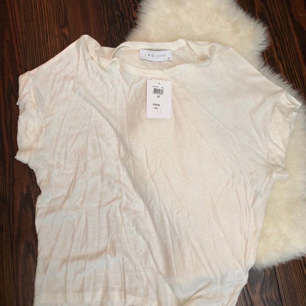 NWT- Iro white slub cotton t shirt- slouchy fit